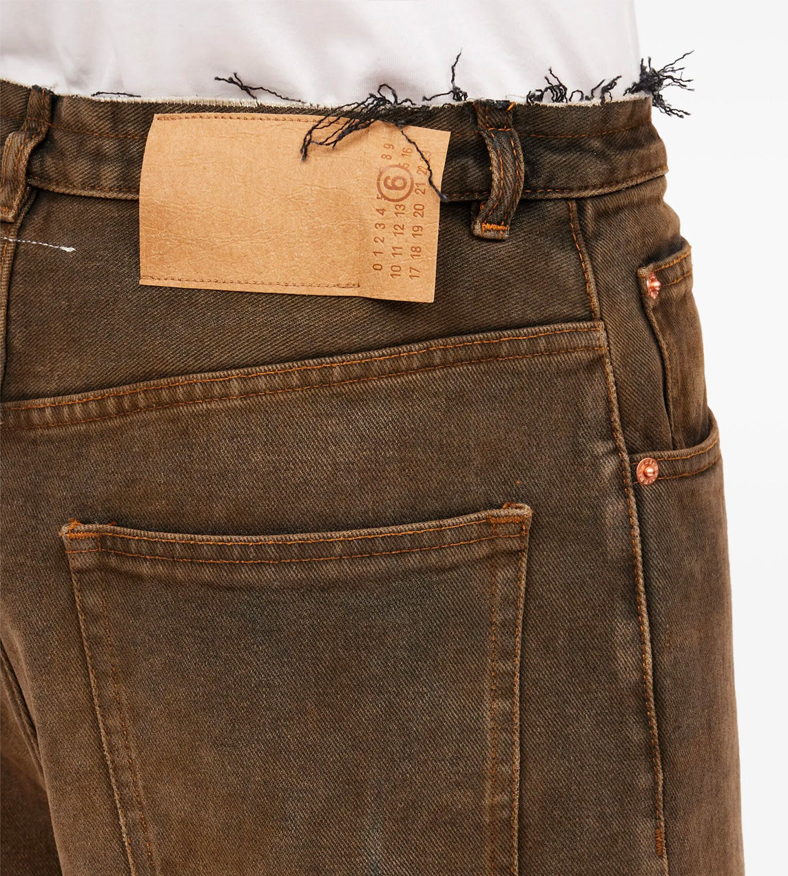MM6 Maison Margiela - Brown Acid-wash Jeans M