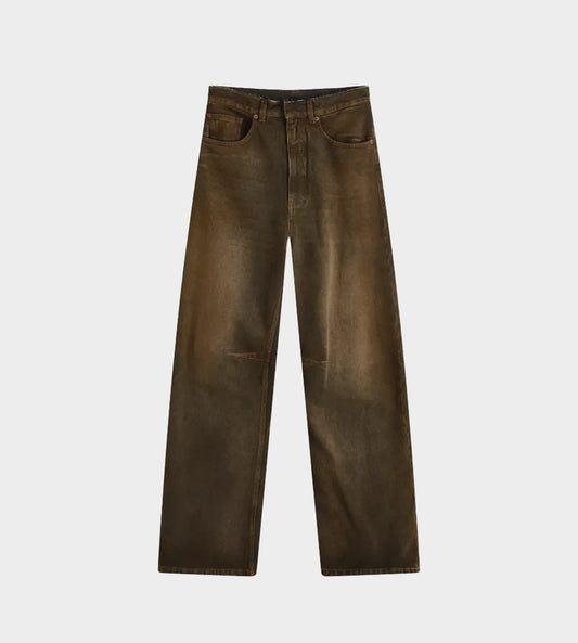 MM6 Maison Margiela - Brown Acid-wash Jeans W