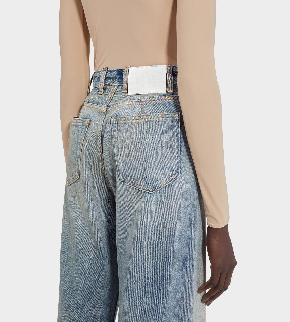 Oversized Wide Leg Jeans Blue Sand