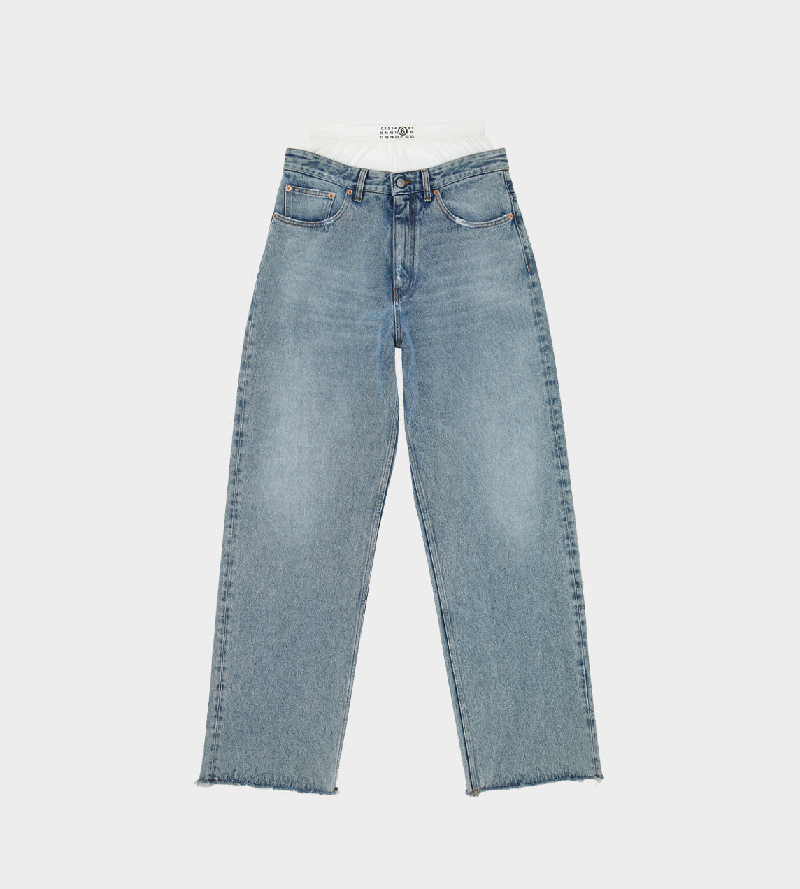 MM6 Maison Margiela - Layered Waistband Jeans (M) Blue