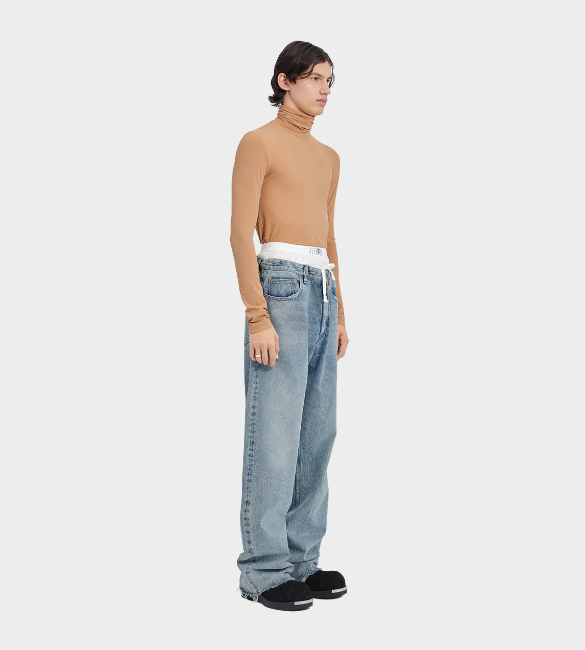 MM6 Maison Margiela - Layered Waistband Jeans (M) Blue