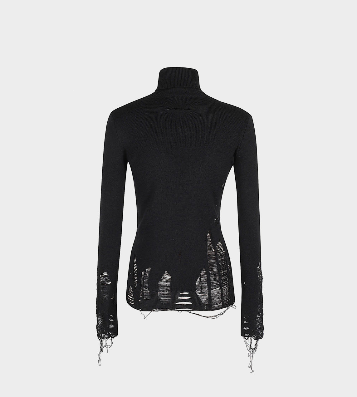MM6 Maison Margiela - Distressed Turtleneck Blk
