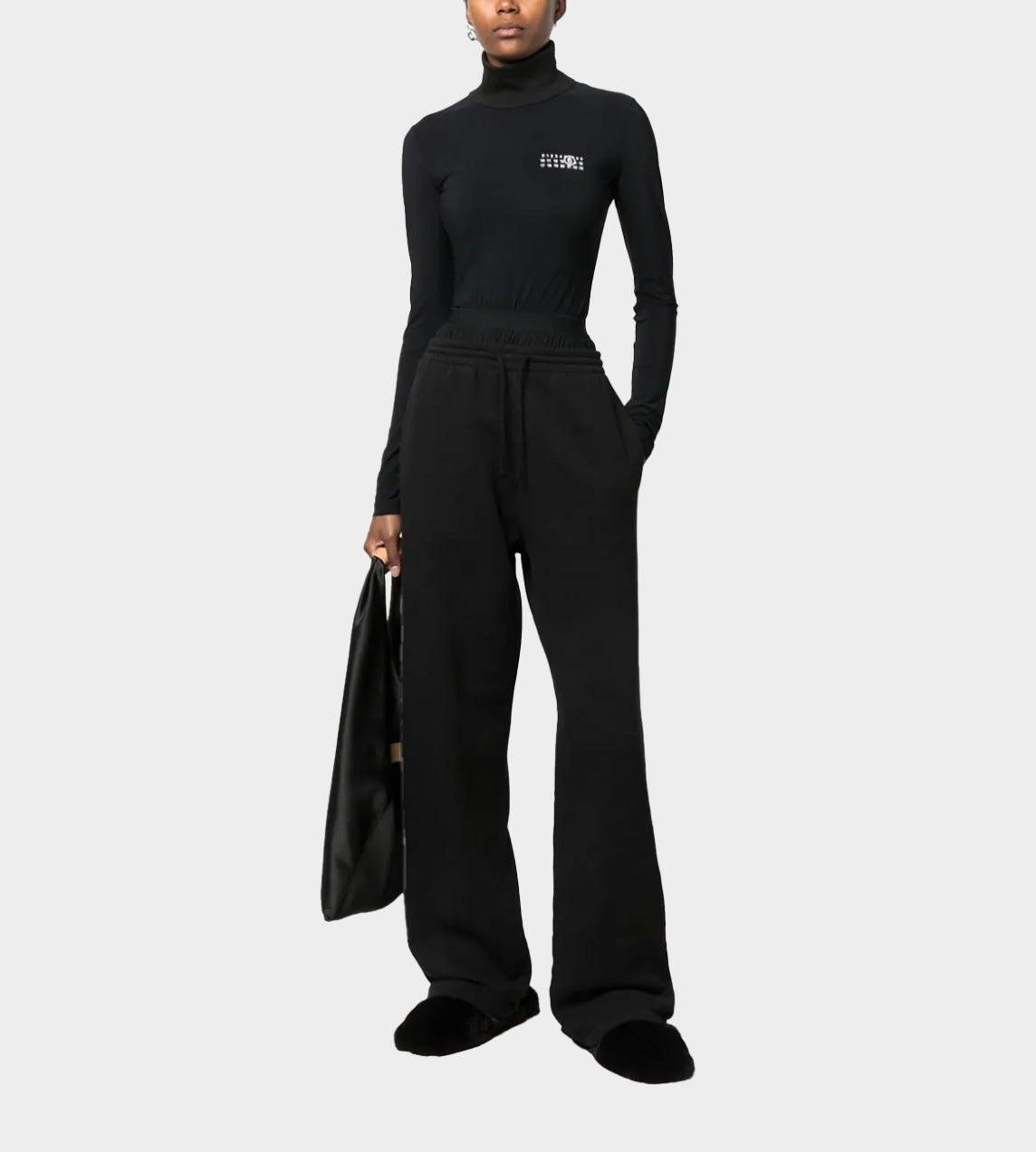 MM6 Maison Margiela - Layered Waistband Sweatpants Black