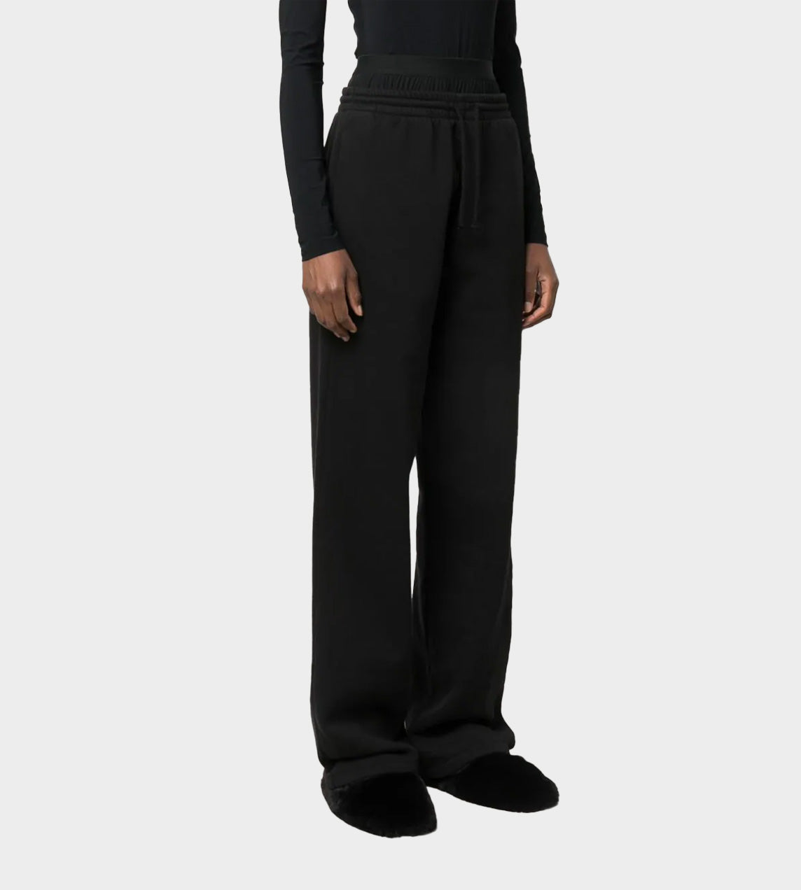 MM6 Maison Margiela - Layered Waistband Sweatpants Black