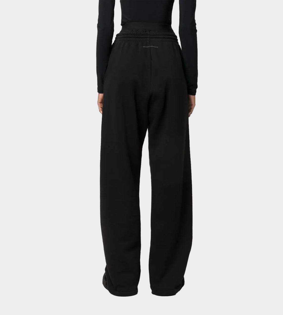 MM6 Maison Margiela - Layered Waistband Sweatpants Black