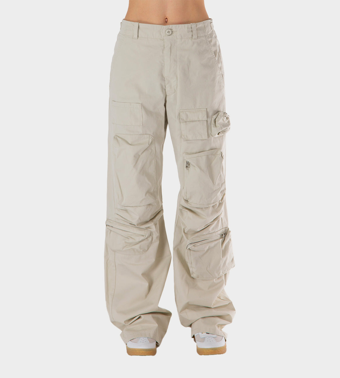 MM6 Maison Margiela - Utility Wide Leg Pants Off White