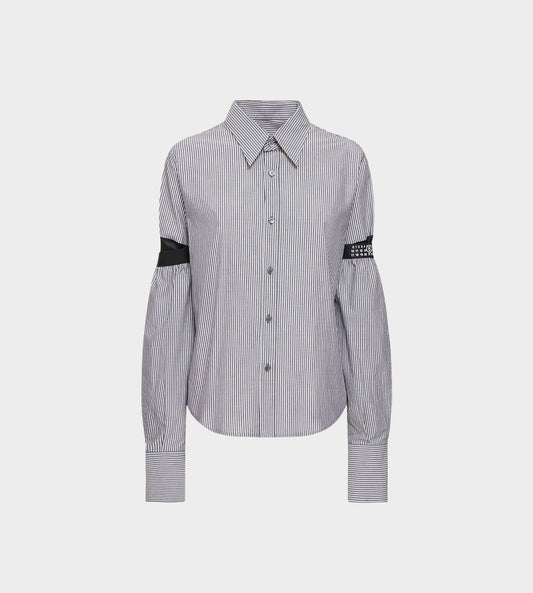 MM6 Maison Margiela - Layered Sleeve Striped Shirt