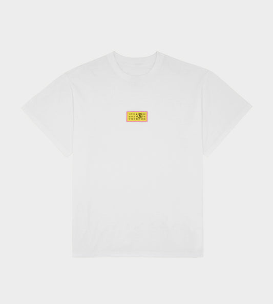 MM6 Maison Margiela - Small Yellow Logo Tee White