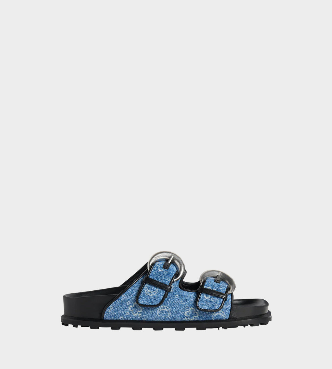 Marine Serre - REGEN Denim Moon Sandals M. Blue