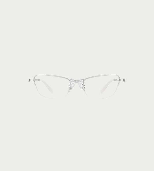 Metal Bowknot Glasses Silver