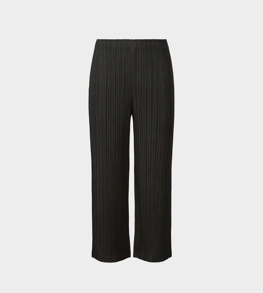 Pleats Please Issey Miyake - Thicker Pleat Cropped Pants Black
