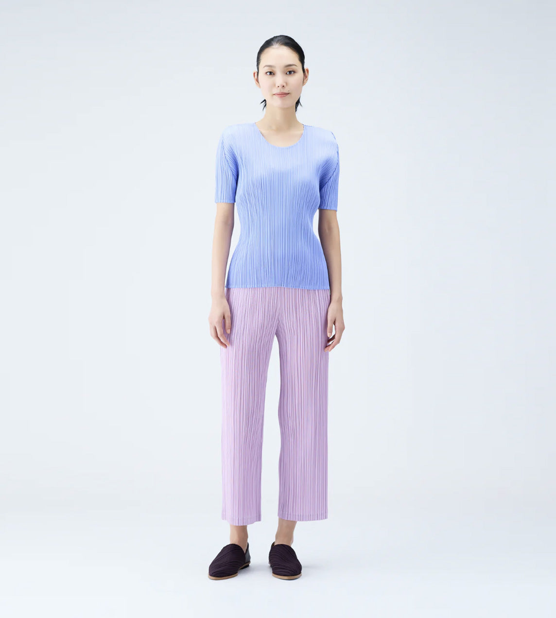 Pleats Please Issey Miyake - Thicker Pleat Cropped Pants Pink/Purple