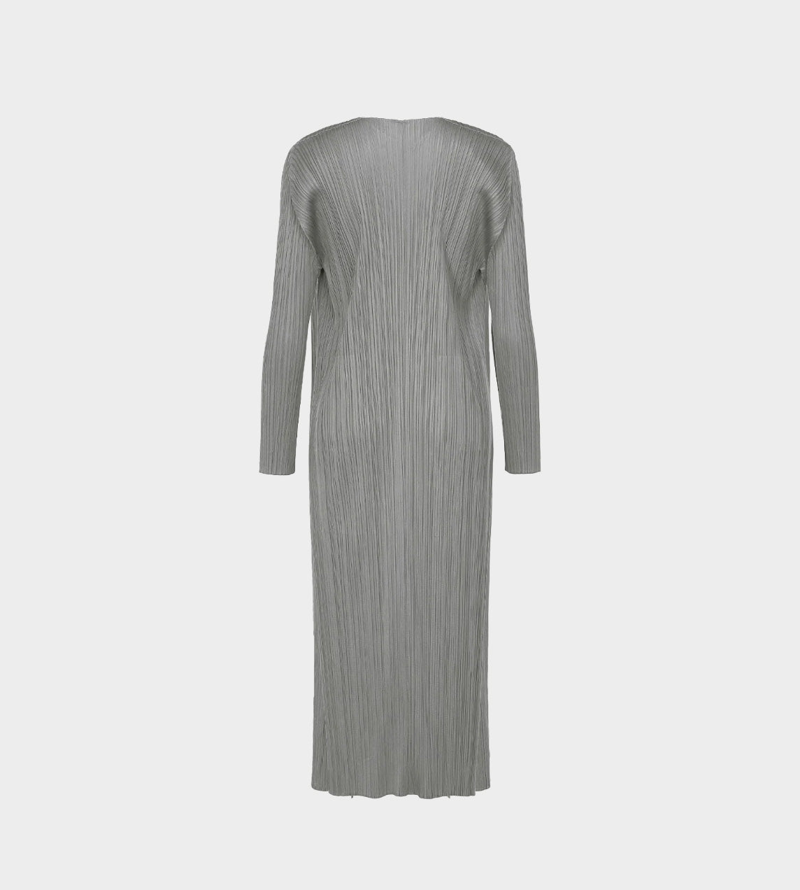 Pleats Please Issey Miyake - Basics Long Pleated Cardigan Grey