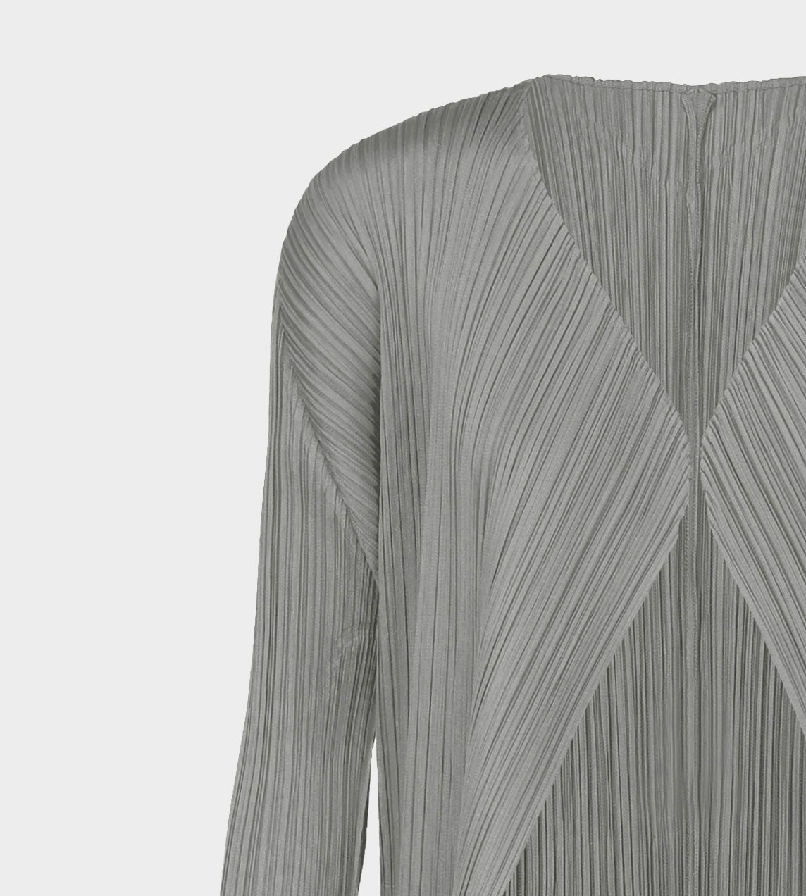 Pleats Please Issey Miyake - Basics Long Pleated Cardigan Grey