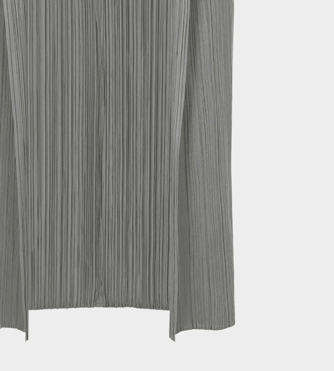 Pleats Please Issey Miyake - Basics Long Pleated Cardigan Grey