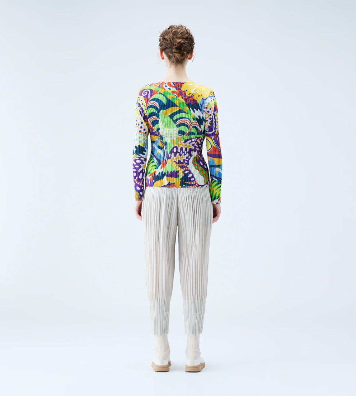 Pleats Please Issey Miyake - Snowrunner Print LS Top Multicolour