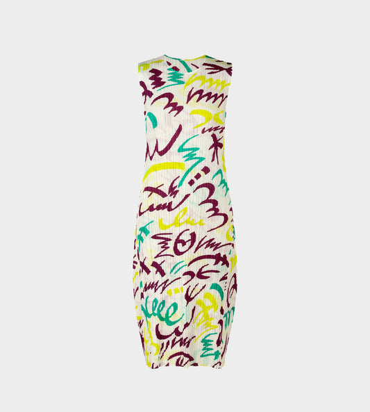 PLEATS PLEASE ISSEY MIYAKE - FIZZY Pleated Dress White