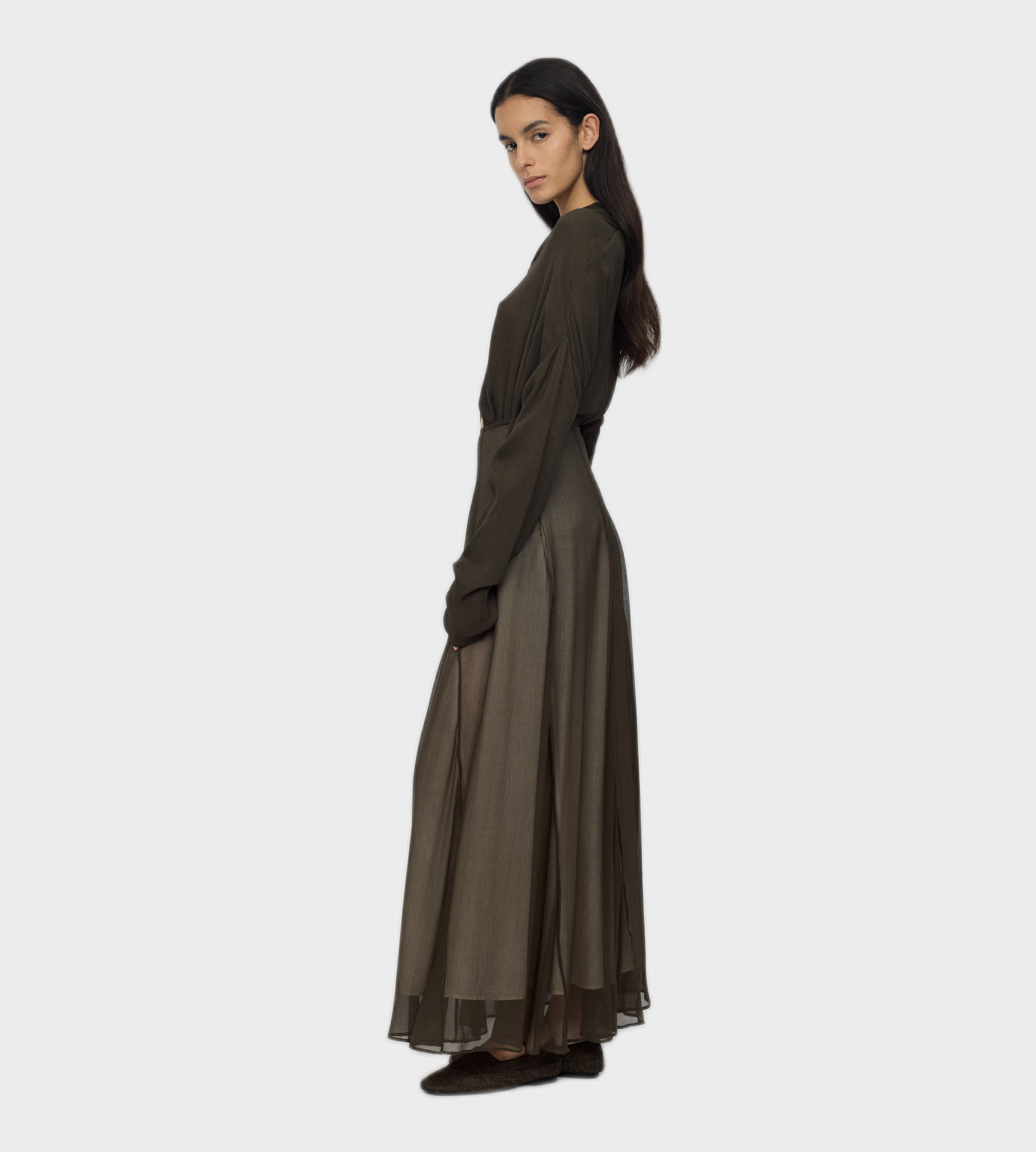 RUOHAN - Assu Bias Cut Skirt Willow