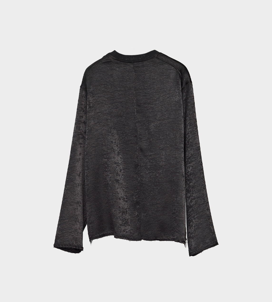 Song For The Mute - Long Sleeve Velvet Effect Top Black