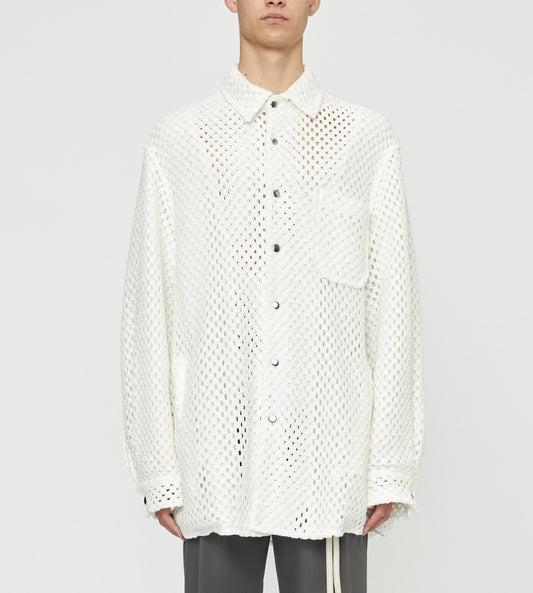 Basketweave Painters Jacket White