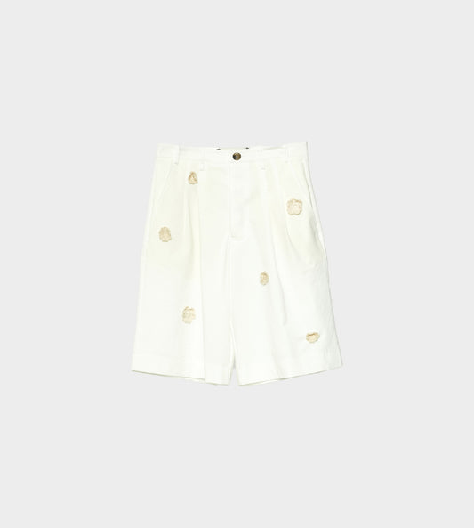 Song For The Mute - Single Pleated Shorts White