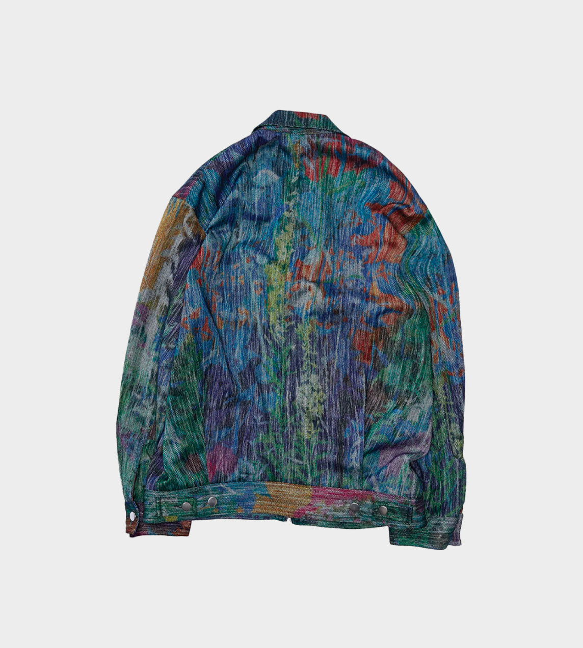Song For The Mute - Abstract Floral Print Coach Jacket Multi