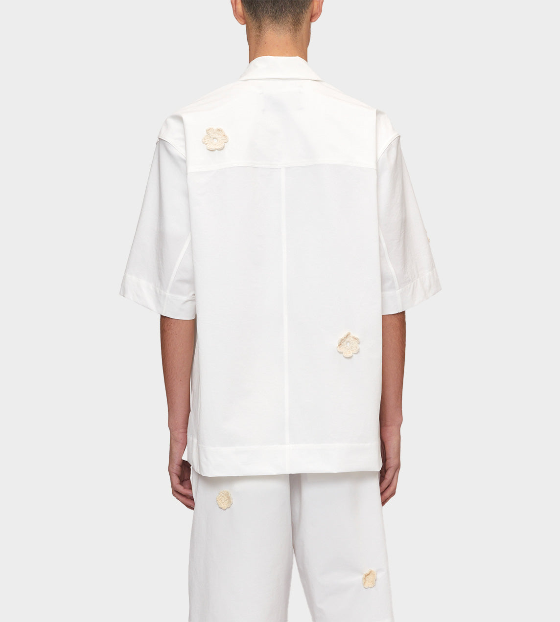 Song For The Mute - Zip Up Box Shirt White