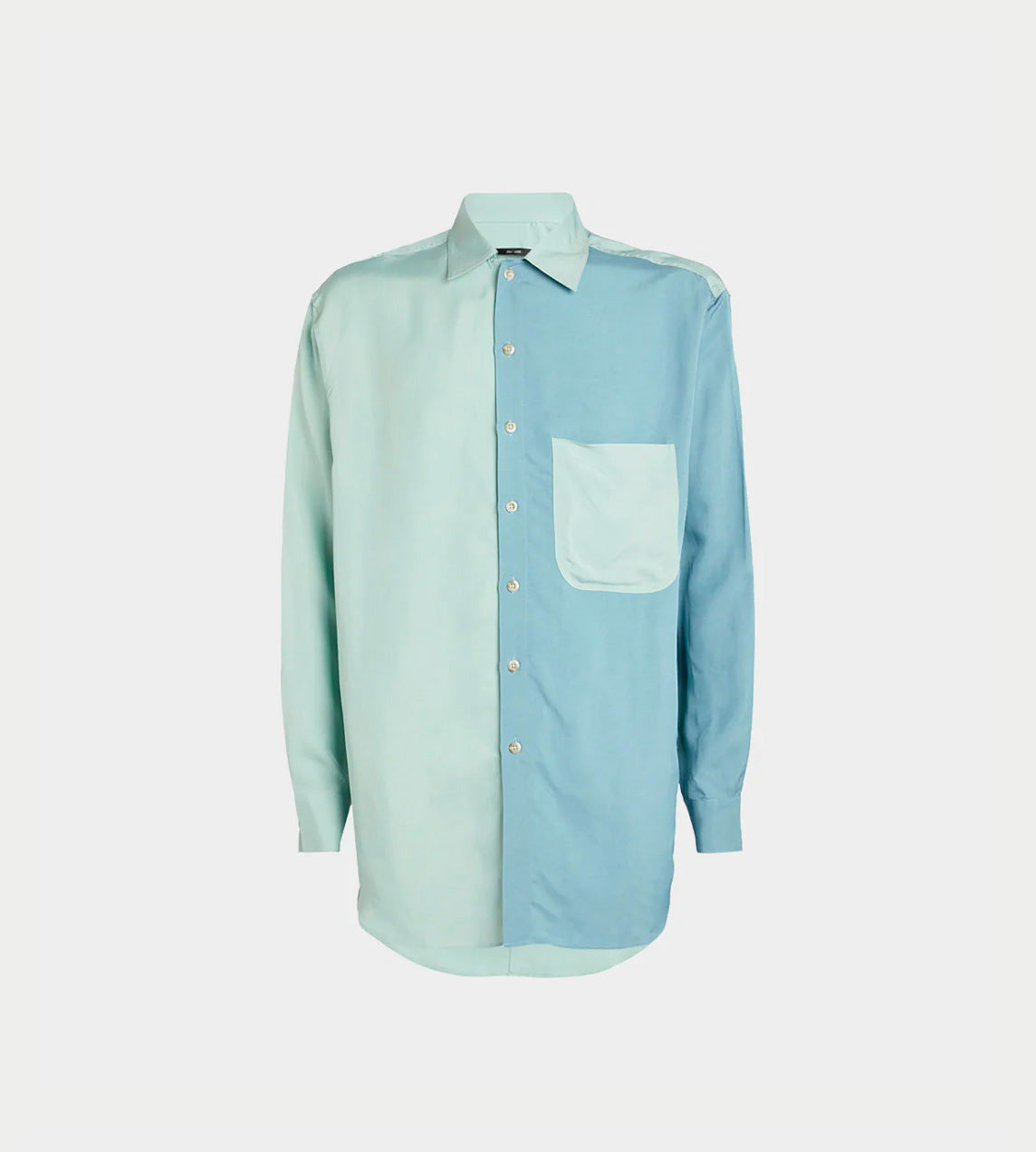 SONG FOR THE MUTE - L/S Colourblocked Shirt Icy Blue