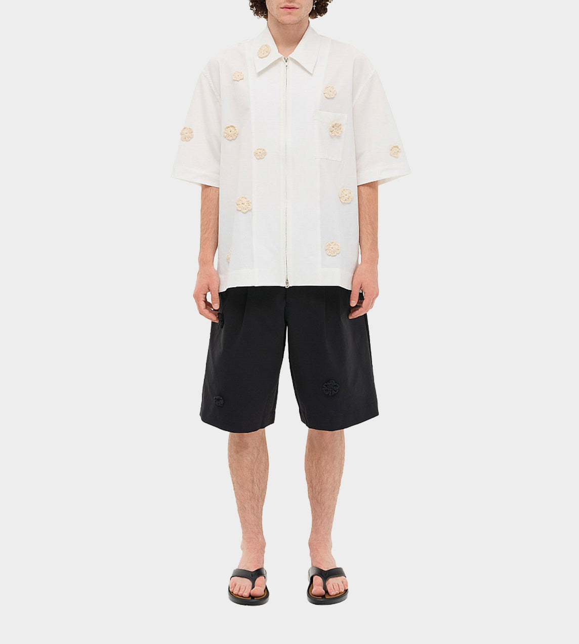Song For The Mute - Single Pleated Shorts White