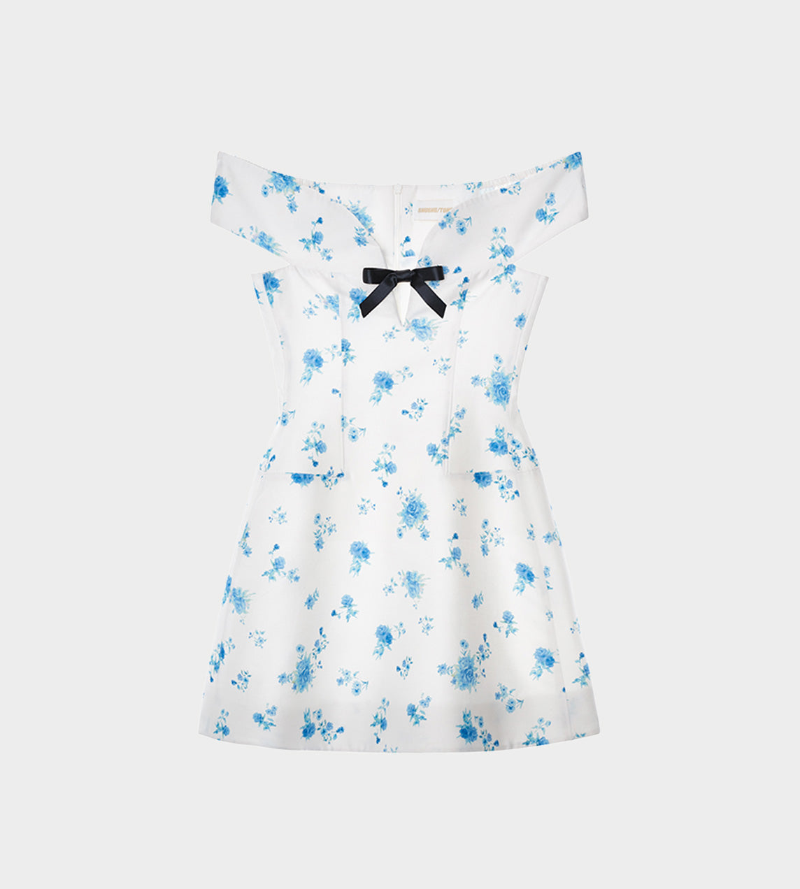 ShuShu/Tong - Curved Off Shoulder Dress Floral
