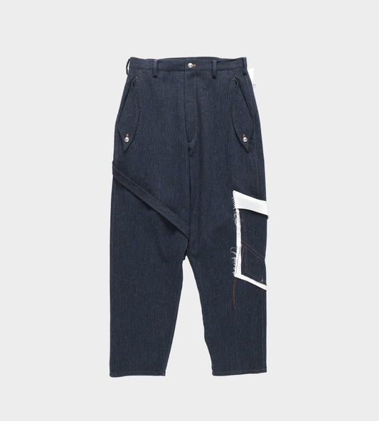 Sulvam - Wool/Denim Painter Pants Navy