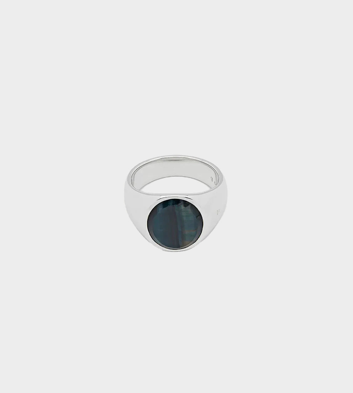 Tom Wood - Oval Blue Hawk Eye Ring