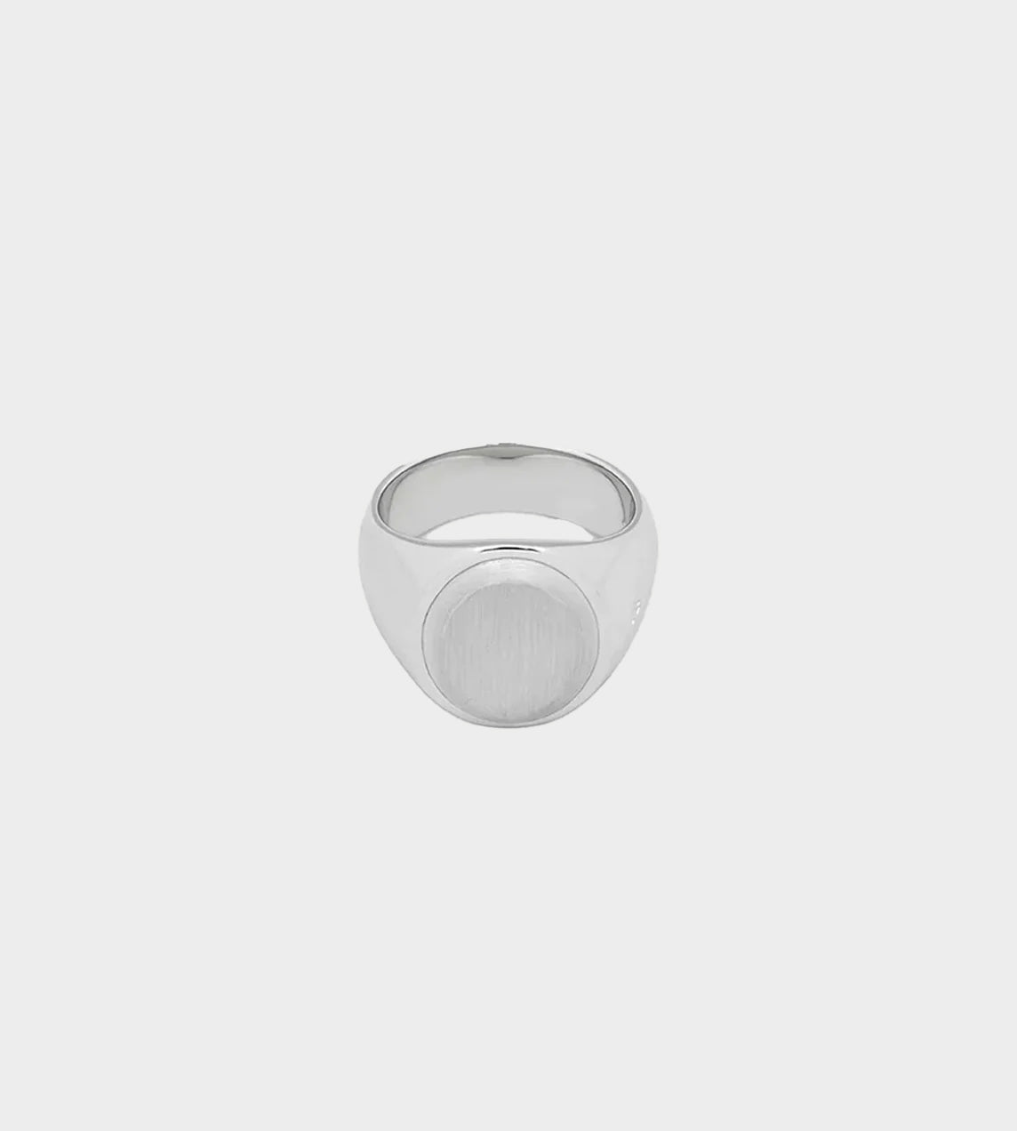 Tom Wood - Large Oval Silver Top Signet Ring