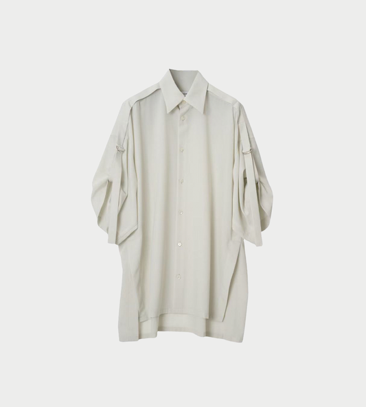 UJOH - Sleeve Belt Shirt White