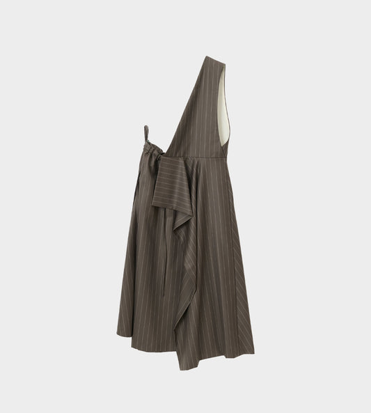 UJOH - One Shoulder Skirt Olive/Grey