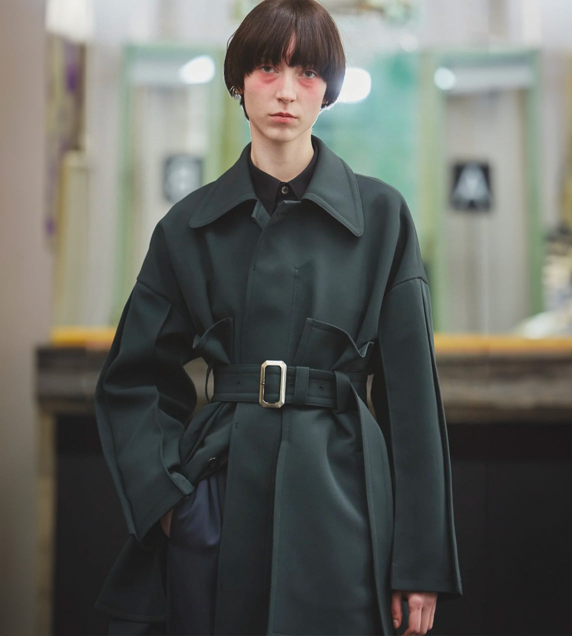 UJOH - Bal Collar Coat Black