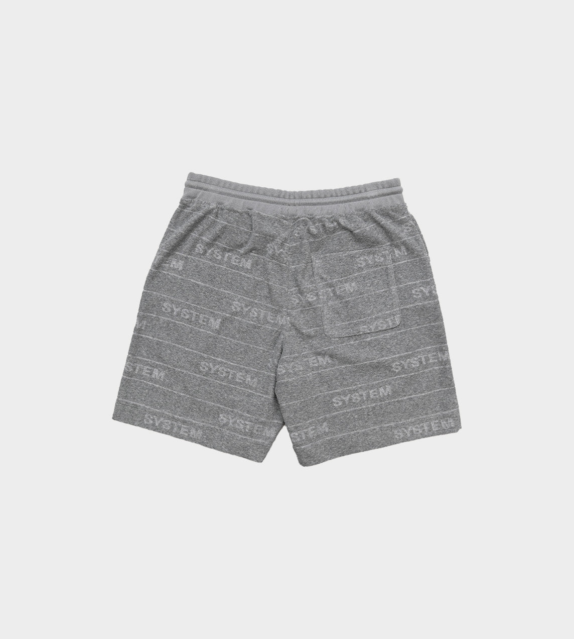 System - Embossed Terry Logo Shorts Grey