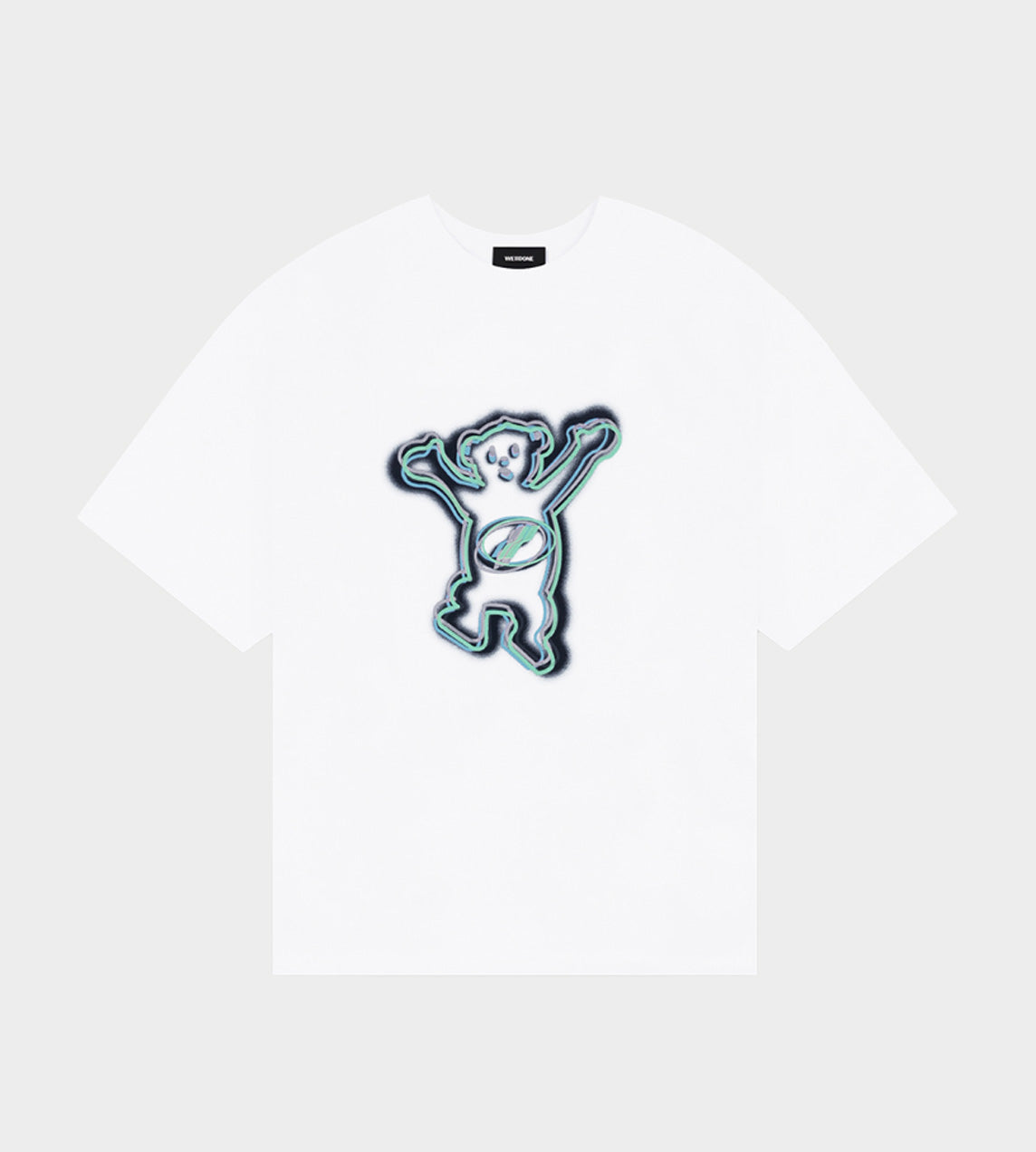 WE11DONE - Colourful Teddy Print T-Shirt White