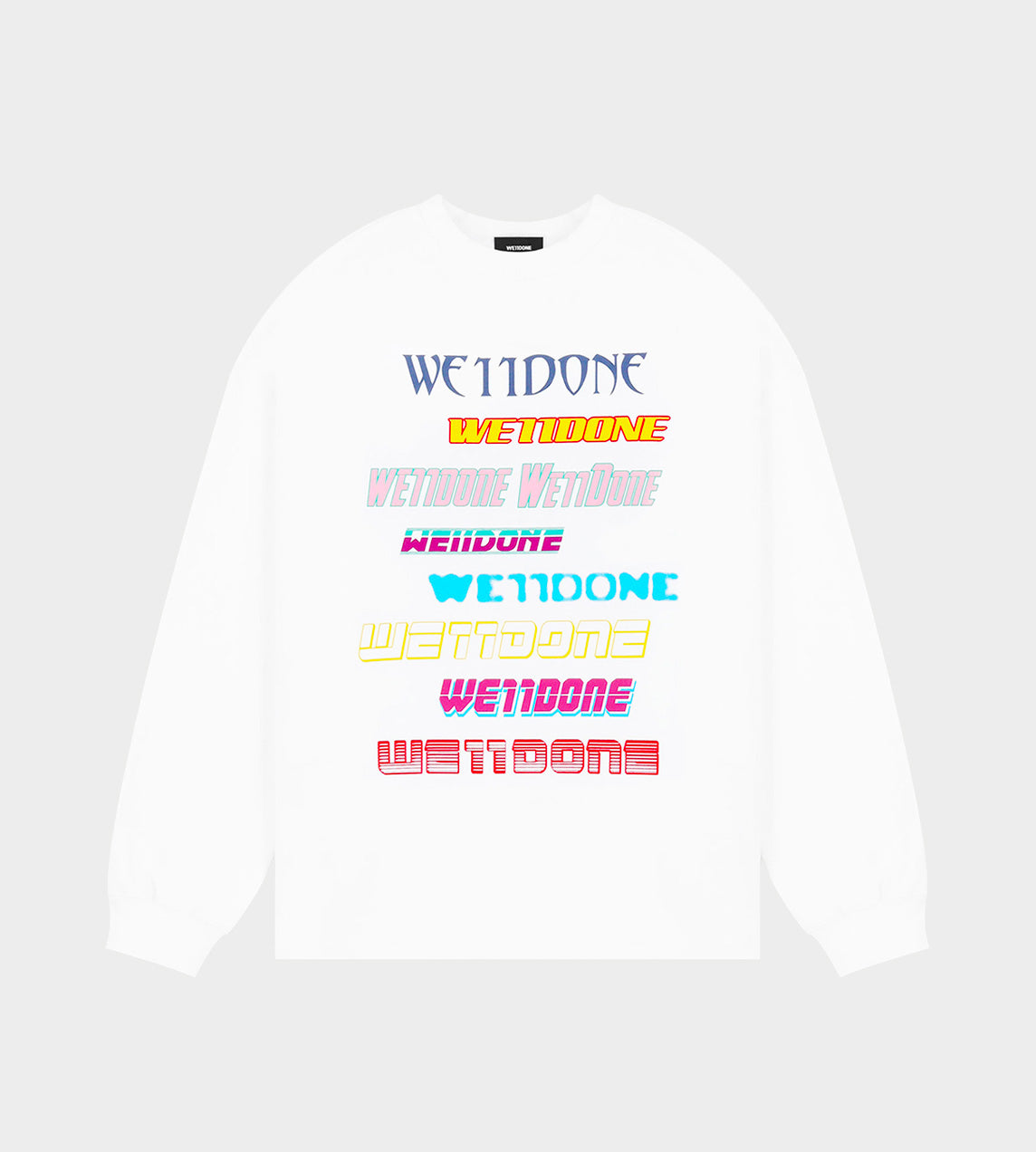 WE11DONE - Logo Front Sweatshirt White