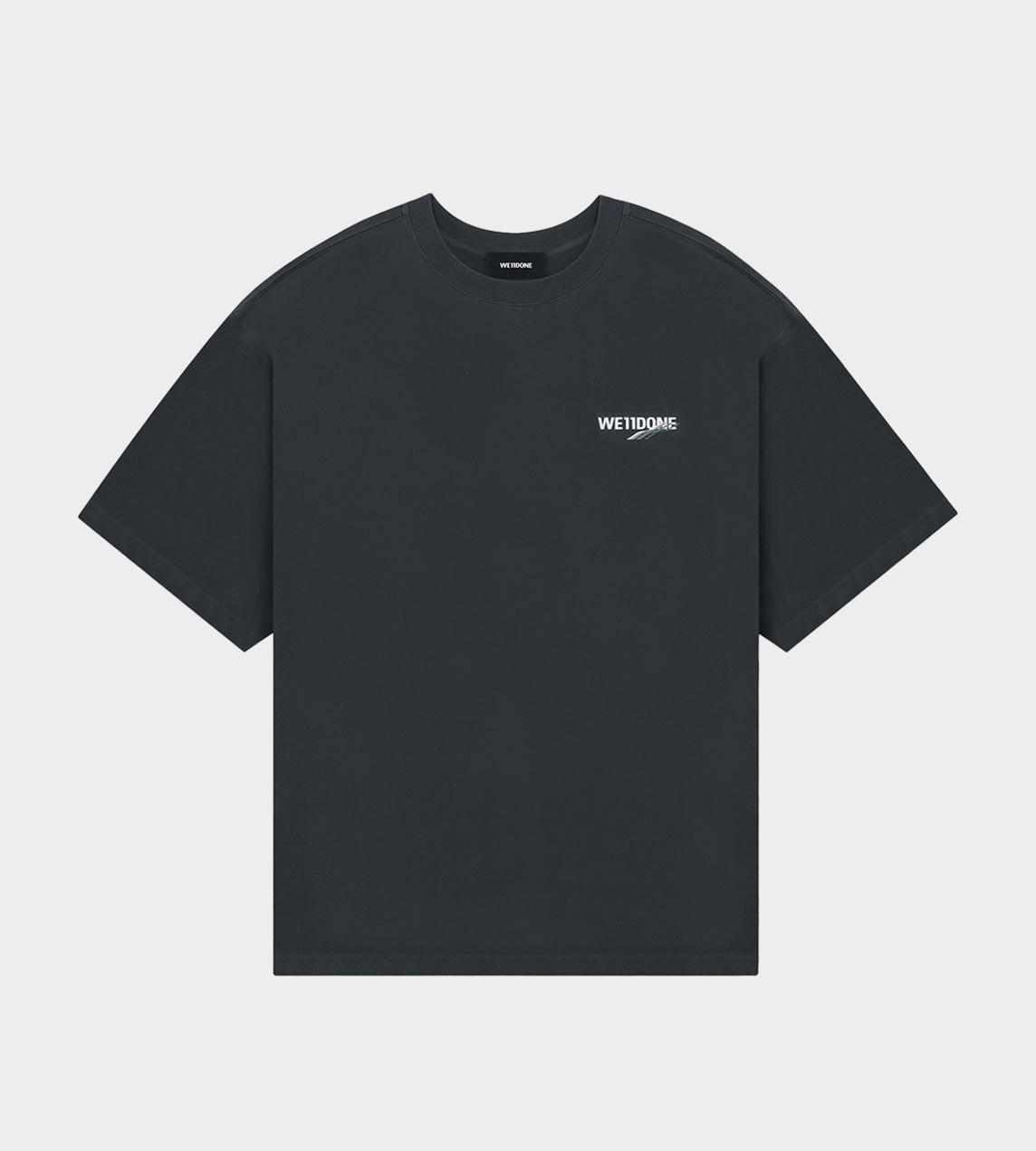 WE11DONE - Wave Logo T-Shirt Charcoal – WDLT117