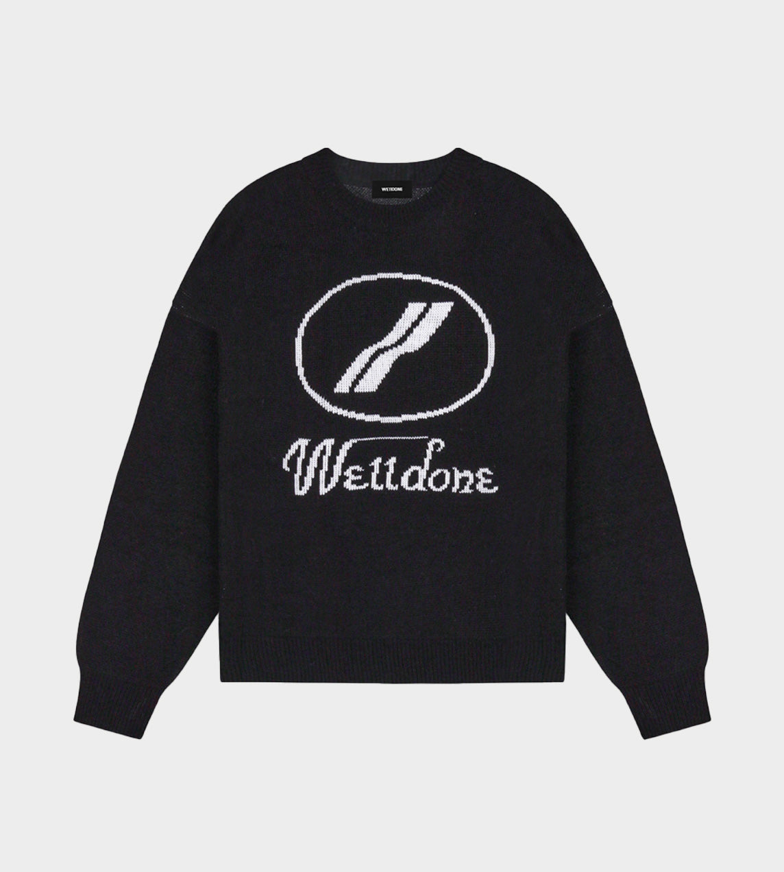 WE11DONE - Logo Jacquard Sweater Black