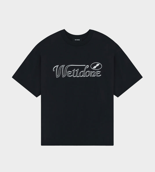 WE11DONE - Cursive Symbol Logo T-Shirt Black