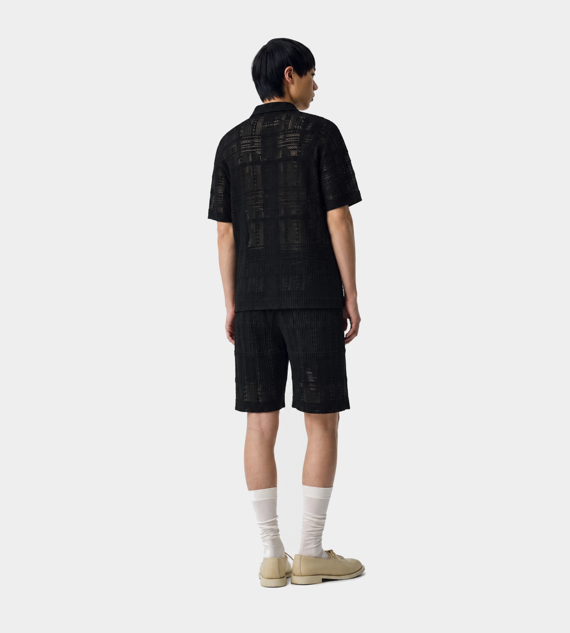 HOMME PLISSE ISSEY MIYAKE - MC Mesh Shorts Blk