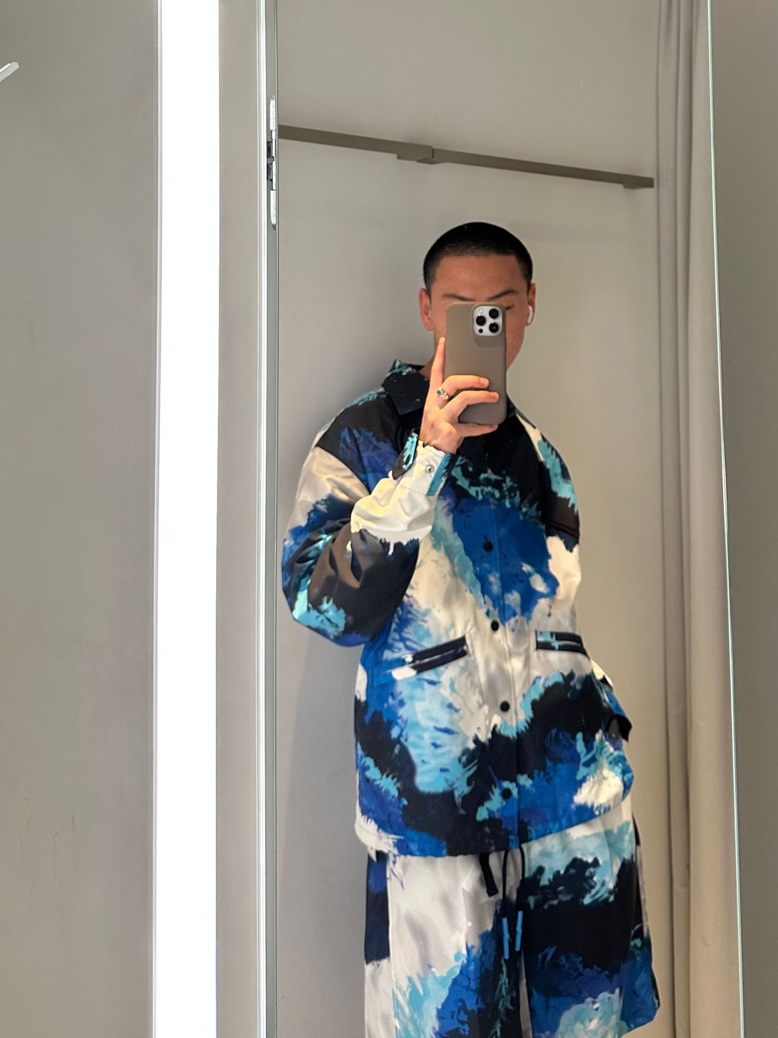 Toga Virilis - Tie Dye Baseball Jacket