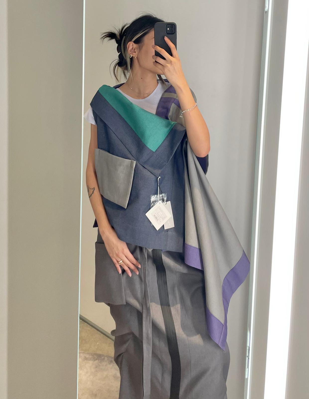 Issey Miyake 132 5. - Denim Like Shirt Navy