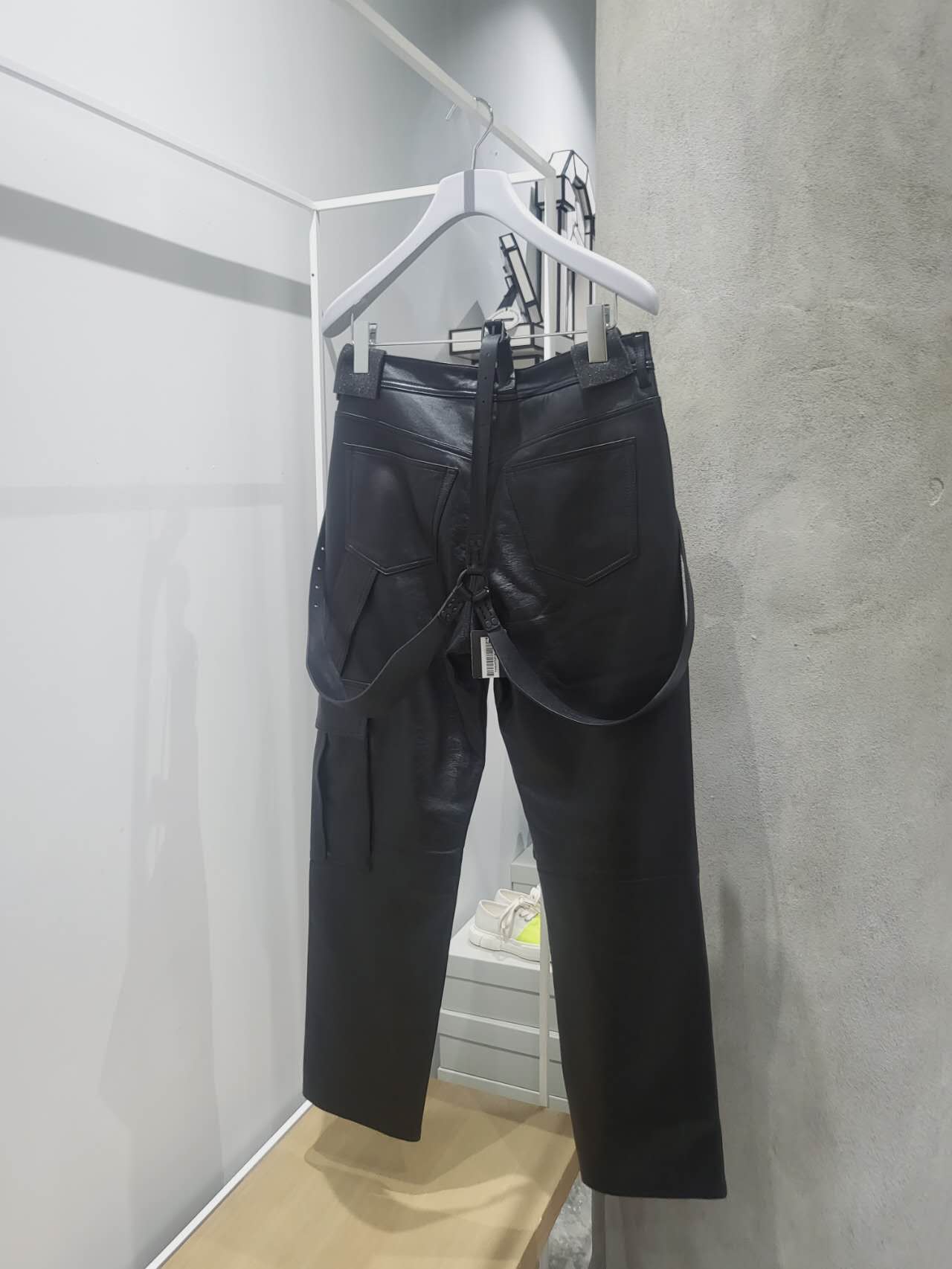 System - Leather Cargo Pants
