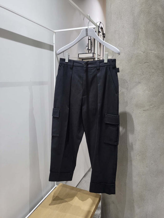 System Homme - Cropped Cargo Pants Black