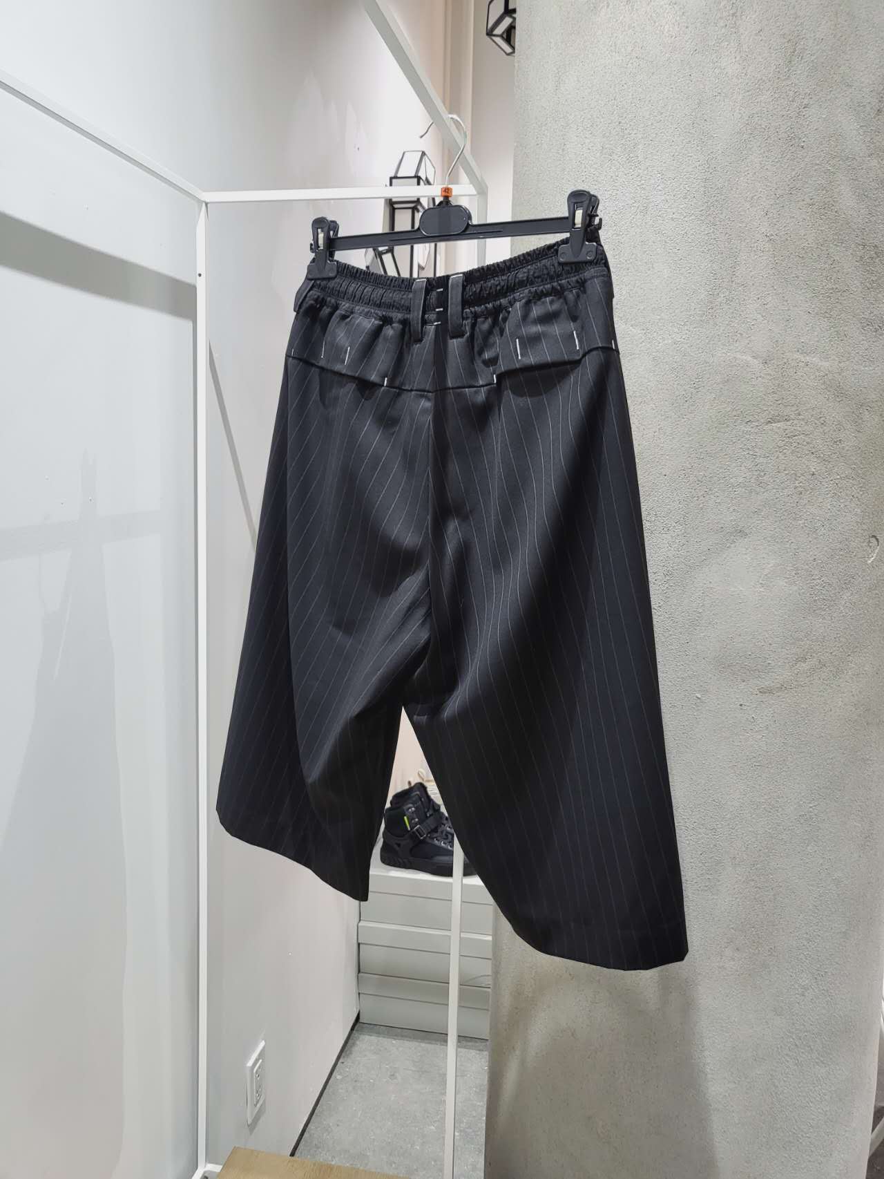 Munn - Black Pinstripe Selvedge Short