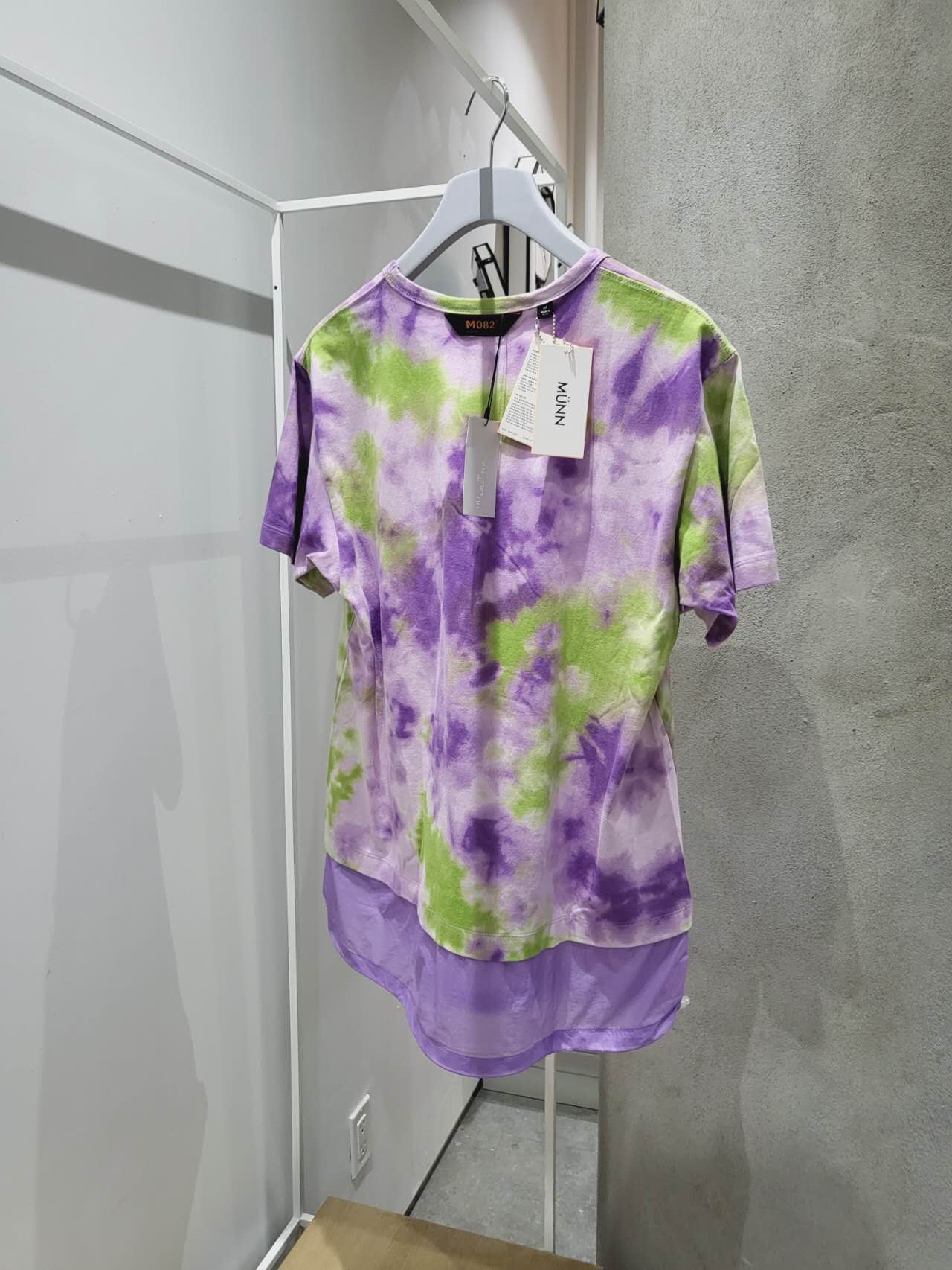 Munn - Purple Hem Color Block T-Shirt