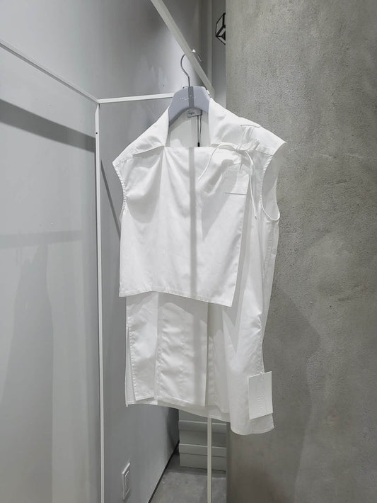 Rosetta Getty - Sleeveless Patch Pocket Shirt
